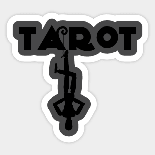 Tarot hanged man symbol, occult, magic Sticker